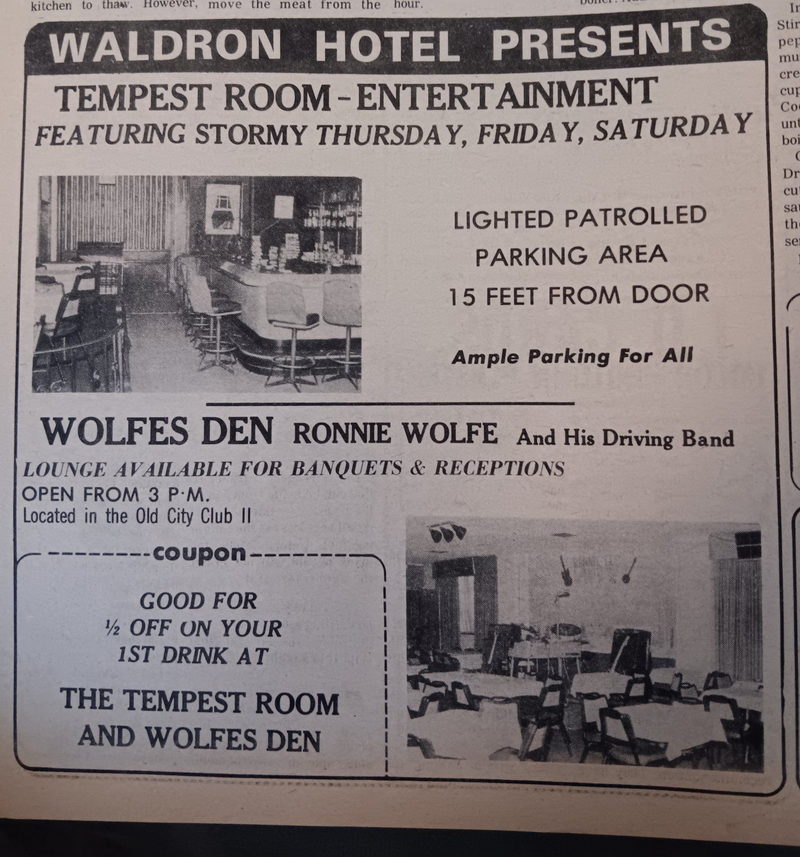 Waldron Hotel - Print Ad